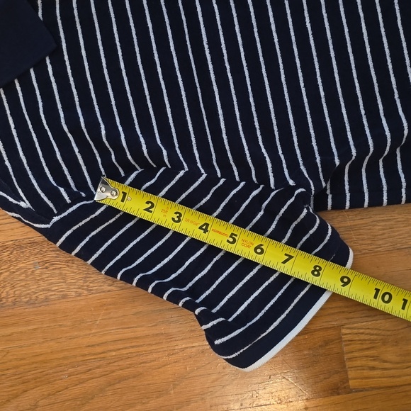 BEN SHERMAN BRAND MEN'S BLUE SHORT SLEEVE STRIPED 2 BUTTON POLO SIZE SMALL - Picture 15 of 16